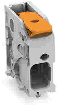 PCB terminal block; Push-in CAGE CLAMP with operating lever; AWG 24 - 8; Pin spacing 7.5 mm; double pinning; 1-pole; gray