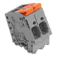 PCB terminal block; lever; 6 mm²; Pin spacing 7.5 mm; 2-pole; Push-in CAGE CLAMP®; 6,00 mm²; gray