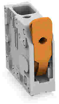 PCB terminal block; Push-in CAGE CLAMP with operating lever; AWG 24 - 8; Pin spacing 7.5 mm; double pinning; 1-pole; top entry; gray