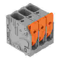 PCB terminal block; lever; 6 mm²; Pin spacing 7.5 mm; 3-pole; Push-in CAGE CLAMP®; gray