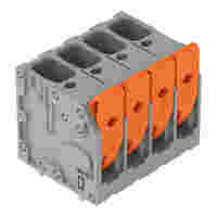 PCB terminal block; lever; 6 mm²; Pin spacing 7.5 mm; 4-pole; Push-in CAGE CLAMP®; gray