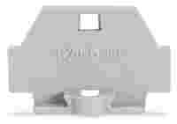 End plate; with fixing flange; gray