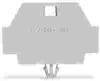 End plate; with snap-in mounting foot; gray