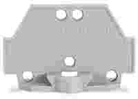 End plate; with fixing flange; gray
