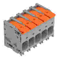 PCB terminal block; lever; 16 mm²; Pin spacing 10 mm; 5-pole; Push-in CAGE CLAMP®; gray