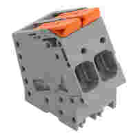 PCB terminal block; lever; 16 mm²; Pin spacing 10 mm; 2-pole; Push-in CAGE CLAMP®; gray