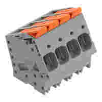 PCB terminal block; lever; 16 mm²; Pin spacing 10 mm; 4-pole; Push-in CAGE CLAMP®; gray