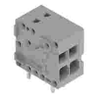 PCB terminal block; 1.5 mm²; Pin spacing 3.5 mm; 2-pole; Push-in CAGE CLAMP®; 1,50 mm²; gray