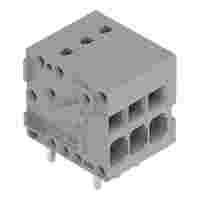PCB terminal block; 1.5 mm²; Pin spacing 3.5 mm; 3-pole; Push-in CAGE CLAMP®; 1,50 mm²; gray