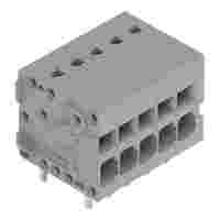 PCB terminal block; 1.5 mm²; Pin spacing 3.5 mm; 5-pole; Push-in CAGE CLAMP®; 1,50 mm²; gray