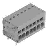 PCB terminal block; 1.5 mm²; Pin spacing 3.5 mm; 7-pole; Push-in CAGE CLAMP®; 1,50 mm²; gray