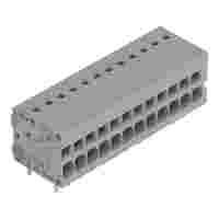PCB terminal block; 1.5 mm²; Pin spacing 3.5 mm; 12-pole; Push-in CAGE CLAMP®; 1,50 mm²; gray