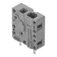 PCB terminal block; 1.5 mm²; Pin spacing 3.5 mm; 1-pole; Push-in CAGE CLAMP®; 1,50 mm²; gray