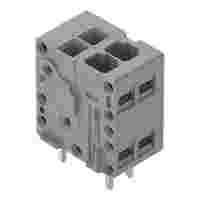 PCB terminal block; 1.5 mm²; Pin spacing 3.5 mm; 2-pole; Push-in CAGE CLAMP®; 1,50 mm²; gray
