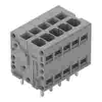 PCB terminal block; 1.5 mm²; Pin spacing 3.5 mm; 5-pole; Push-in CAGE CLAMP®; 1,50 mm²; gray