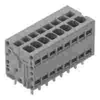 PCB terminal block; 1.5 mm²; Pin spacing 3.5 mm; 8-pole; Push-in CAGE CLAMP®; 1,50 mm²; gray