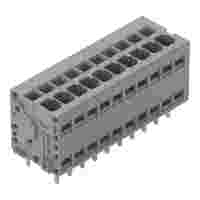 PCB terminal block; 1.5 mm²; Pin spacing 3.5 mm; 10-pole; Push-in CAGE CLAMP®; 1,50 mm²; gray