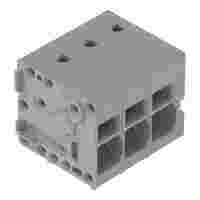 PCB terminal block; 2.5 mm²; Pin spacing 5 mm; 3-pole; Push-in CAGE CLAMP®; 2,50 mm²; gray