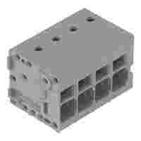 PCB terminal block; 2.5 mm²; Pin spacing 5 mm; 4-pole; Push-in CAGE CLAMP®; 2,50 mm²; gray