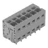 PCB terminal block; 2.5 mm²; Pin spacing 5 mm; 6-pole; Push-in CAGE CLAMP®; 2,50 mm²; gray