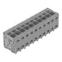 PCB terminal block; 2.5 mm²; Pin spacing 5 mm; 10-pole; Push-in CAGE CLAMP®; 2,50 mm²; gray