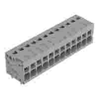PCB terminal block; Push-in CAGE CLAMP with operating lever; AWG 24 - 12; Pin spacing 5 mm; 12-pole; side entry; gray