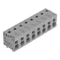 PCB terminal block; Push-in CAGE CLAMP with operating lever; AWG 24 - 12; Pin spacing 7.5 mm; 8-pole; side entry; gray