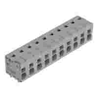 PCB terminal block; Push-in CAGE CLAMP with operating lever; AWG 24 - 12; Pin spacing 7.5 mm; 10-pole; side entry; gray