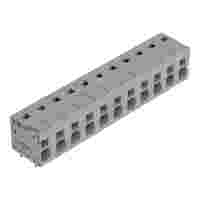PCB terminal block; Push-in CAGE CLAMP with operating lever; AWG 24 - 12; Pin spacing 7.5 mm; 11-pole; side entry; gray