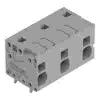 PCB terminal block; Push-in CAGE CLAMP with operating lever; AWG 24 - 12; Pin spacing 11.5 mm; 3-pole; side entry; gray