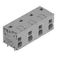 PCB terminal block; Push-in CAGE CLAMP with operating lever; AWG 24 - 12; Pin spacing 11.5 mm; 4-pole; side entry; gray