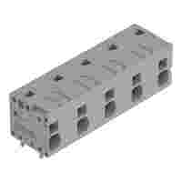 PCB terminal block; Push-in CAGE CLAMP with operating lever; AWG 24 - 12; Pin spacing 11.5 mm; 5-pole; side entry; gray
