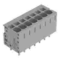 PCB terminal block; Push-in CAGE CLAMP with operating lever; AWG 24 - 10; Pin spacing 5 mm; 7-pole; top entry; gray