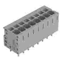 PCB terminal block; Push-in CAGE CLAMP with operating lever; AWG 24 - 10; Pin spacing 5 mm; 8-pole; top entry; gray
