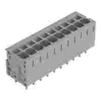 PCB terminal block; Push-in CAGE CLAMP with operating lever; AWG 24 - 12; Pin spacing 5 mm; 10-pole; top entry; gray