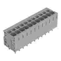 PCB terminal block; Push-in CAGE CLAMP with operating lever; AWG 24 - 12; Pin spacing 5 mm; 11-pole; top entry; gray