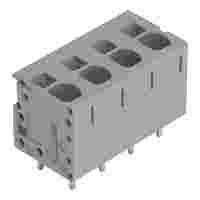 PCB terminal block; Push-in CAGE CLAMP with operating lever; AWG 24 - 12; Pin spacing 7.5 mm; 4-pole; top entry; gray