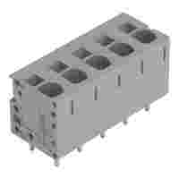 PCB terminal block; Push-in CAGE CLAMP with operating lever; AWG 24 - 12; Pin spacing 7.5 mm; 5-pole; top entry; gray
