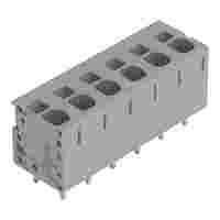PCB terminal block; Push-in CAGE CLAMP with operating lever; AWG 24 - 12; Pin spacing 7.5 mm; 6-pole; top entry; gray