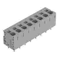 PCB terminal block; Push-in CAGE CLAMP with operating lever; AWG 24 - 12; Pin spacing 7.5 mm; 8-pole; top entry; gray