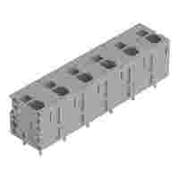 PCB terminal block; Push-in CAGE CLAMP with operating lever; AWG 24 - 12; Pin spacing 11.5 mm; 6-pole; top entry; gray