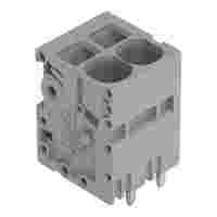PCB terminal block; Pin spacing 7.5 mm; double pinning; 2-pole; Push-in CAGE CLAMP®; gray