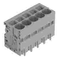 PCB terminal block; 6 mm²; Pin spacing 7.5 mm; 5-pole; Push-in CAGE CLAMP®; 6,00 mm²; gray