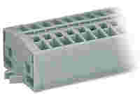 2-conductor terminal strip; without push-buttons; with fixing flanges; 2-pole; for screw or similar mounting types; Fixing hole 3.2 mm Ø; 2.5 mm²; CAGE CLAMP®; gray