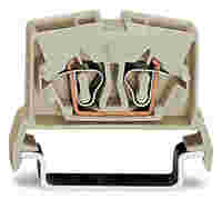 WAGO 2-conductor miniature through terminal block; 2.5 mm²; with test option; suitable for Ex e II applications; center marking; for DIN-rail 35 x 15 and 35 x 7.5; CAGE CLAMP®; 2,50 mm²; light gray