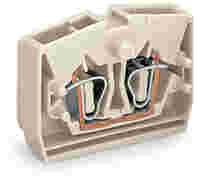 WAGO 2-conductor center terminal block; without push-buttons; suitable for Ex e II applications; 1-pole; 2.5 mm²; CAGE CLAMP®; 2,50 mm²; light gray