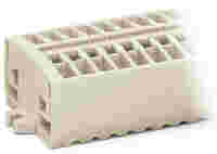 WAGO 2-conductor terminal strip; without push-buttons; suitable for Ex e II applications; with fixing flanges; 11-pole; for screw or similar mounting types; Fixing hole 3.2 mm Ø; 2.5 mm²; CAGE CLAMP®; 2,50 mm²; light gray