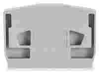 End plate; for terminal blocks with snap-in mounting foot; 4 mm thick; gray