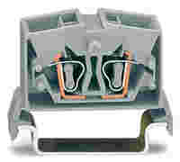 4-conductor miniature through terminal block; 2.5 mm²; with test option; center marking; for DIN-rail 35 x 15 and 35 x 7.5; CAGE CLAMP®; 2,50 mm²; orange