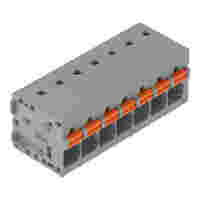PCB terminal block; push-button; 2.5 mm²; Pin spacing 5 mm; 7-pole; Push-in CAGE CLAMP®; 2,50 mm²; gray